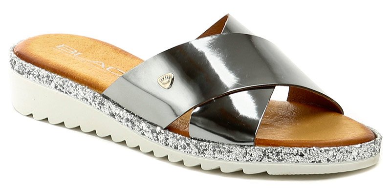 Black 272193 stříbrné dámské letní pantofle | ARNO.cz - obuv s tradicí