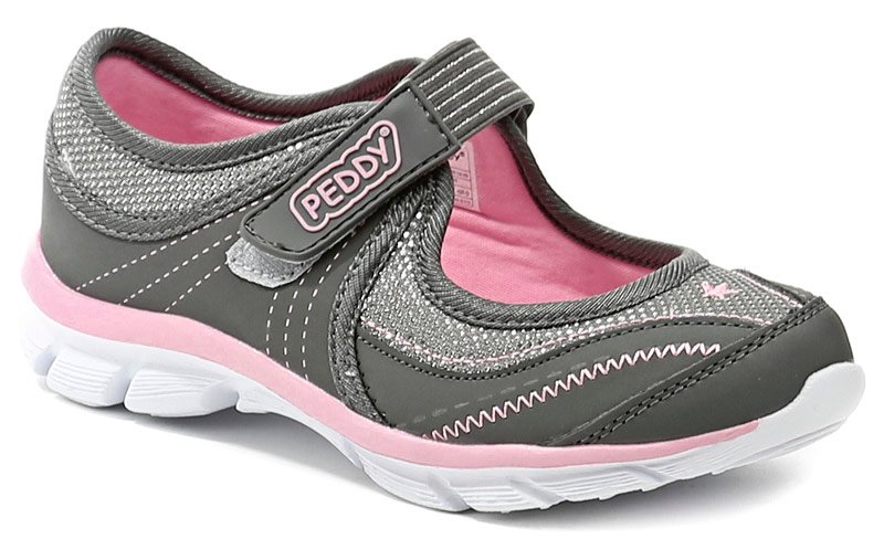 Peddy PO-518-22-02 šedo růžová dívčí letní obuv | ARNO.cz - obuv s tradicí