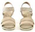 Sprox 391771 béžové dámské sandály na klínu | ARNO.cz - obuv s tradicí