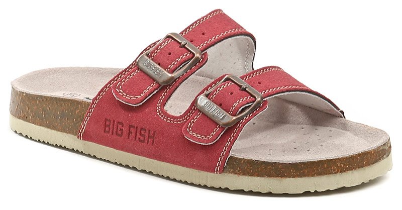 Big Fish F4-213-15-01 červené dámské nazouváky | ARNO.cz - obuv s tradicí