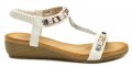 Eveline BZD 768031-4 bílé dámské sandály na klínu | ARNO.cz - obuv s tradicí