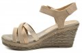 Bruno Banani 282221 béžové dámské letní sandály na klínku | ARNO.cz - obuv s tradicí