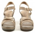 Bruno Banani 282221 béžové dámské letní sandály na klínku | ARNO.cz - obuv s tradicí