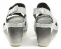 Stella S859 stříbrná dámská letní obuv na klínu | ARNO.cz - obuv s tradicí