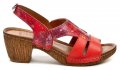 Karyoka 1057 červené dámské sandály na podpatku | ARNO.cz - obuv s tradicí