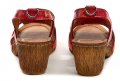Karyoka 1057 červené dámské sandály na podpatku | ARNO.cz - obuv s tradicí