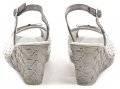 Mintaka 911247 bílo šedá dámská letní obuv na klínu | ARNO.cz - obuv s tradicí