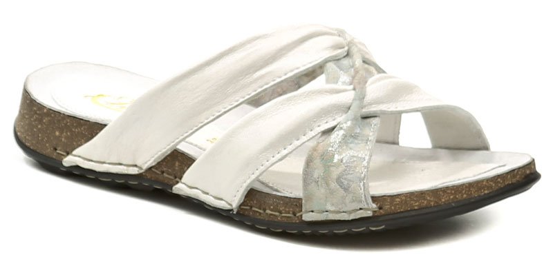 Sweet 6814 bílé dámské nazouváky | ARNO.cz - obuv s tradicí
