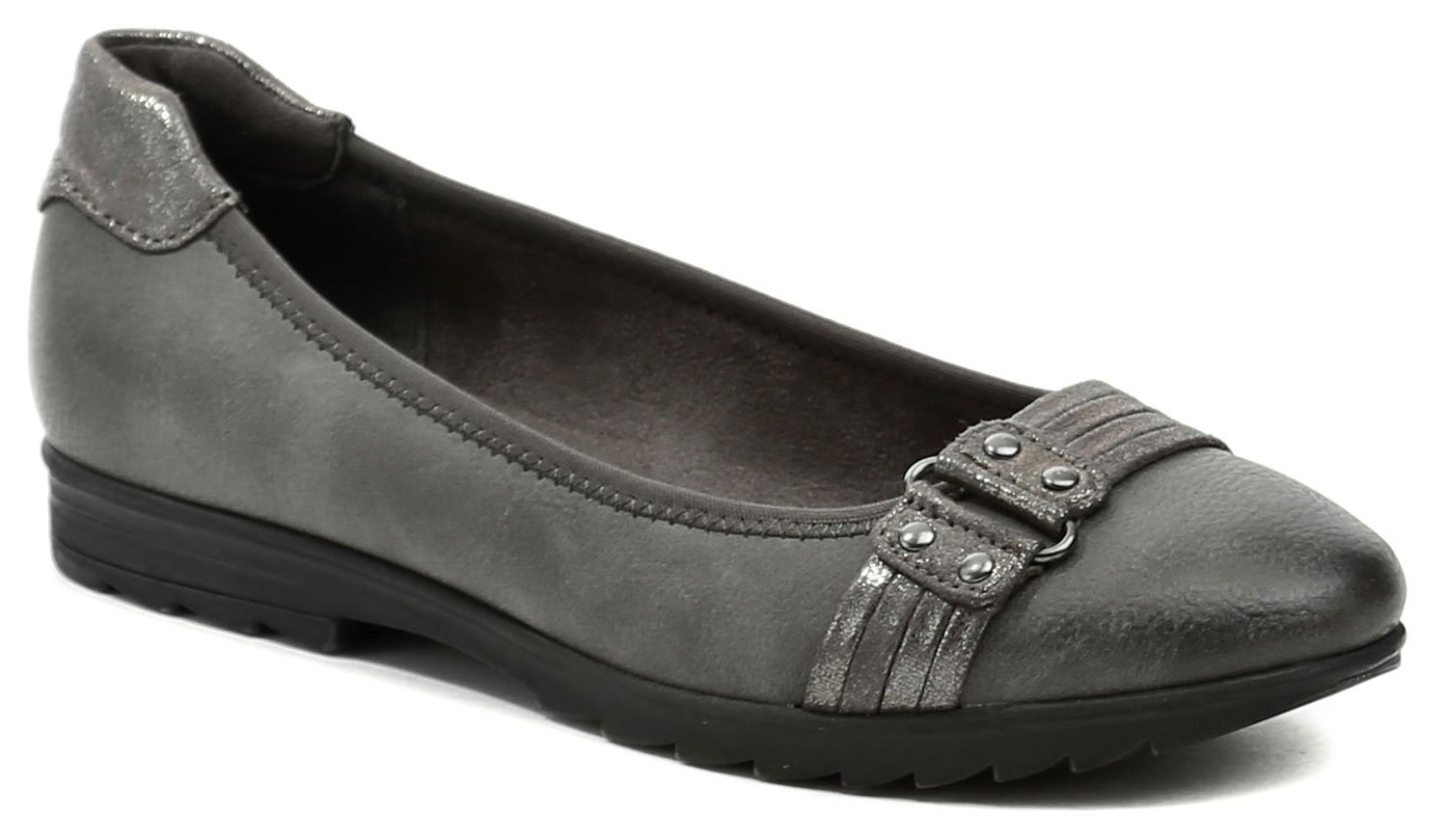 Larges Ballerine Jana 8 22102 20 952   Rose Métallisé   Largeur H   Talon 1,5cm Ballerines Femme