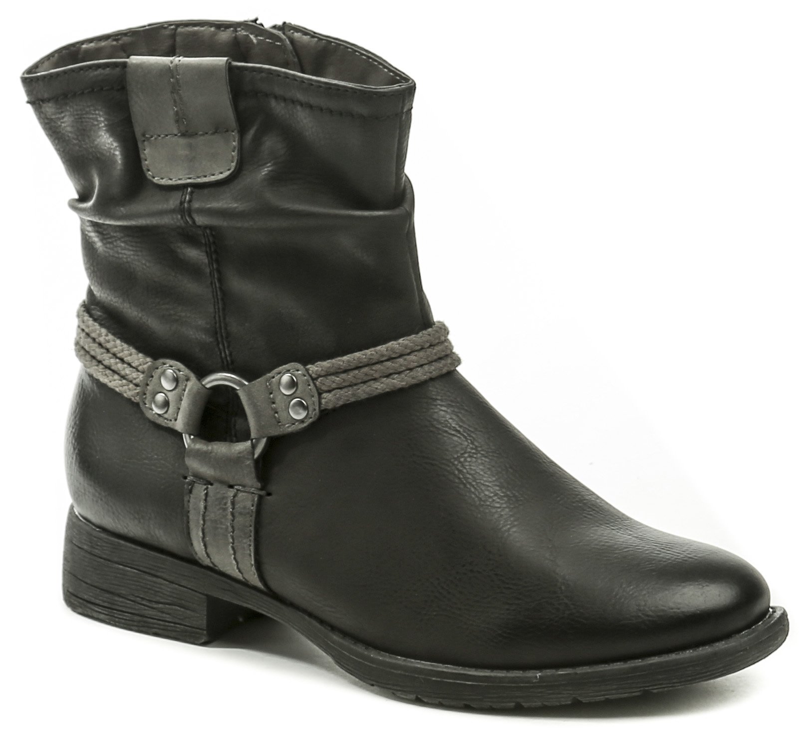 Jana 8-25461-21 černé dámské zimní boty šíře H EUR 36