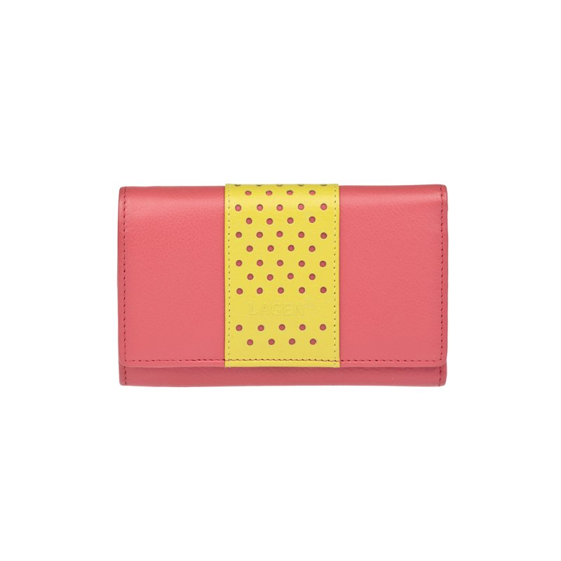 Lagen V-16 růžovo žlutá dámská kožená peněženka | ARNO.cz - obuv s tradicí