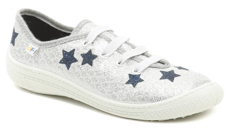 3F dětské stříbrné tenisky s hvězdami 4BT14-6 | ARNO.cz - obuv s tradicí