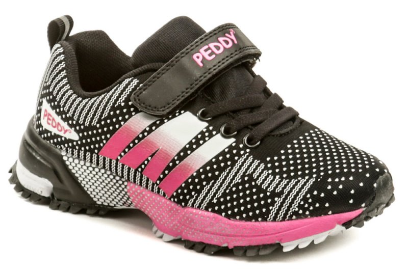 Peddy PO-507-25-01 černo růžové dětské tenisky | ARNO.cz - obuv s tradicí
