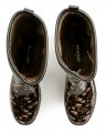 Scandi černé květinkové zimní dámské holínky 59-0863x1 | ARNO.cz - obuv s tradicí