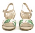 Jana 8-28365-22 béžové květované dámské sandály šíře H | ARNO.cz - obuv s tradicí