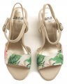 Jana 8-28365-22 béžové květované dámské sandály šíře H | ARNO.cz - obuv s tradicí