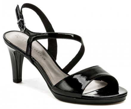 Dámská letní vycházková pásková obuv na podpatku, vyrobená ze syntetického materiálu.