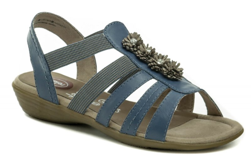Jana 8-28120-22 modré dámské nadměrné sandály  | ARNO.cz - obuv s tradicí
