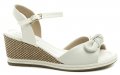 Piccadilly 408132 bílé dámské sandály na klínku | ARNO.cz - obuv s tradicí