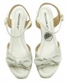 Piccadilly 408132 bílé dámské sandály na klínku | ARNO.cz - obuv s tradicí