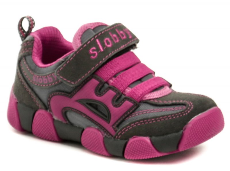 Slobby 47-0035-u1 šedo růžové dětské tenisky | ARNO.cz - obuv s tradicí
