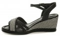 Piccadilly 408129 černo bílé dámské sandály na klínku | ARNO.cz - obuv s tradicí