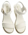 U.S. Polo Assn. Canvas bílé dámské sandály na platformě | ARNO.cz - obuv s tradicí