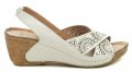 Karyoka 2242 bílé dámské sandály na klínku | ARNO.cz - obuv s tradicí