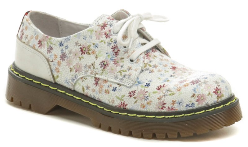 Koma 14D01K8 bílá květová dámská obuv | ARNO.cz - obuv s tradicí