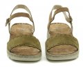 Walk In the city 9371-40910 khaki dámské sandály na klínku | ARNO.cz - obuv s tradicí