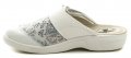 Medi Line 1468 bílé květované dámské zdravotní nazouváky | ARNO.cz - obuv s tradicí