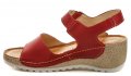 Wasak W474 červené dámské sandály na klínku | ARNO.cz - obuv s tradicí