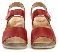Wasak W474 červené dámské sandály na klínku | ARNO.cz - obuv s tradicí