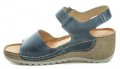 Wasak W474 modré dámské sandály na klínku | ARNO.cz - obuv s tradicí