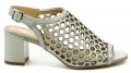 Mintaka 911025N-24 stříbrná dámská letní obuv na podpatku | ARNO.cz - obuv s tradicí
