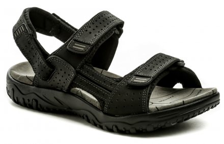Pánská letní kožená vycházková obuv typu sandály, vyrobena z pravé přírodní kůže s odepínatelným patním páskem.