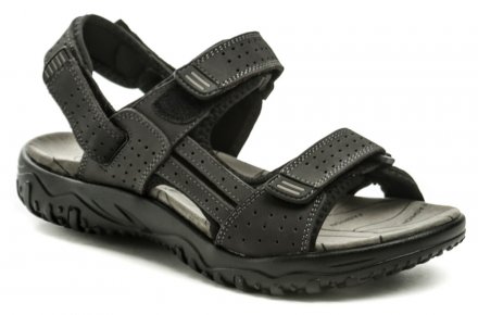 Pánská letní kožená vycházková obuv typu sandály, vyrobena z pravé přírodní kůže s odepínatelným patním páskem.