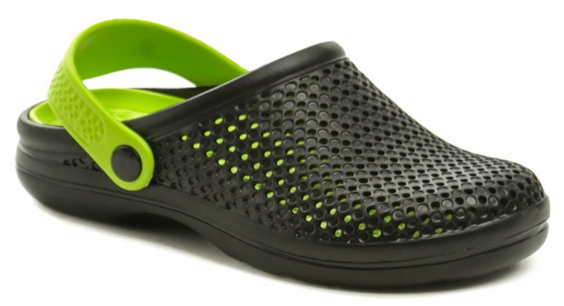 Scandi 291-0002-S1 černo zelené dámské plážovky crocsy | ARNO.cz - obuv s tradicí