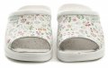 Sanital Light 1351 bílé květované dámské zdravotní nazouváky | ARNO.cz - obuv s tradicí