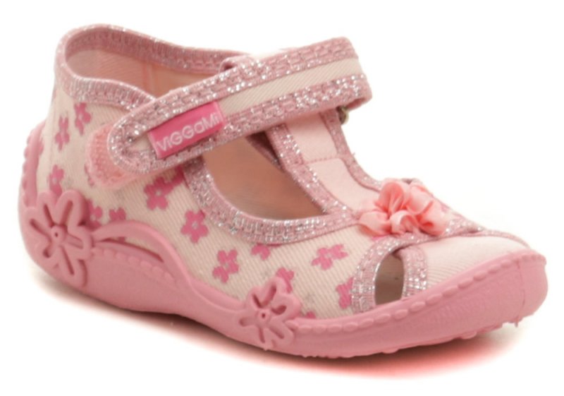 Vi-GGa-Mi růžové dětské plátěné sandálky MARISIA | ARNO.cz - obuv s tradicí