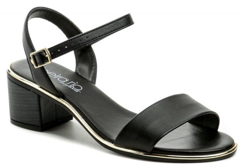 Beira rio 15745 černé dámské sandály na podpatku | ARNO.cz - obuv s tradicí