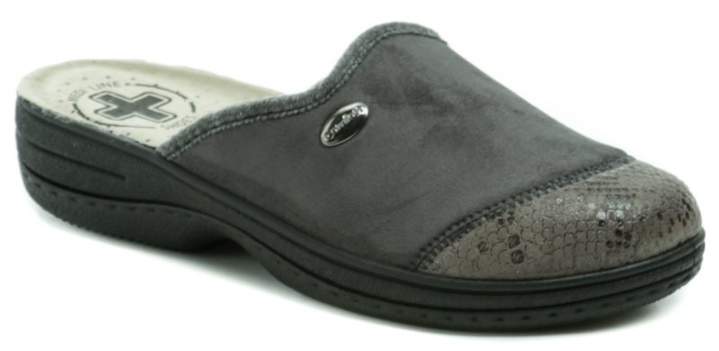 Medi Line 553 šedé dámské zdravotní pantofle | ARNO.cz - obuv s tradicí