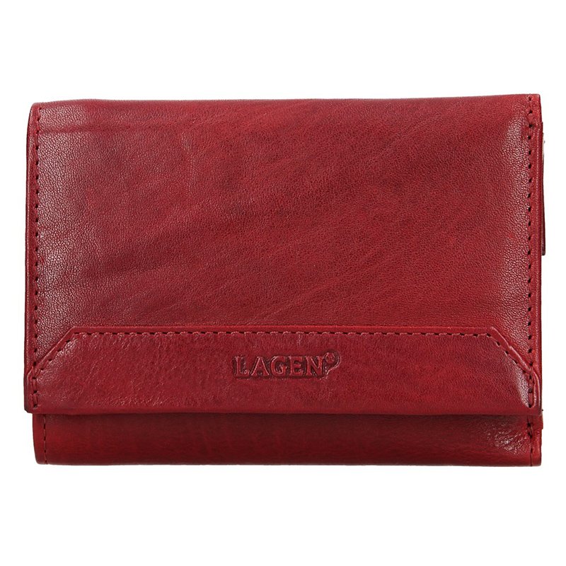 Lagen dámska peňaženka kožená LG-10 / T - červená - RED