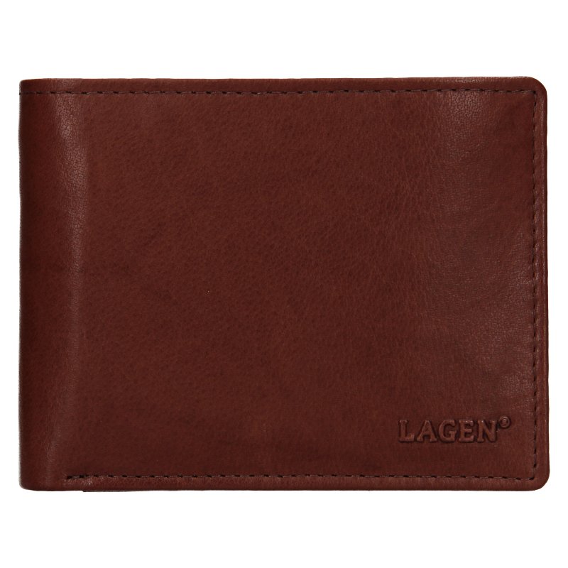 Lagen W-8053- BRN hnědá pánská kožená peněženka