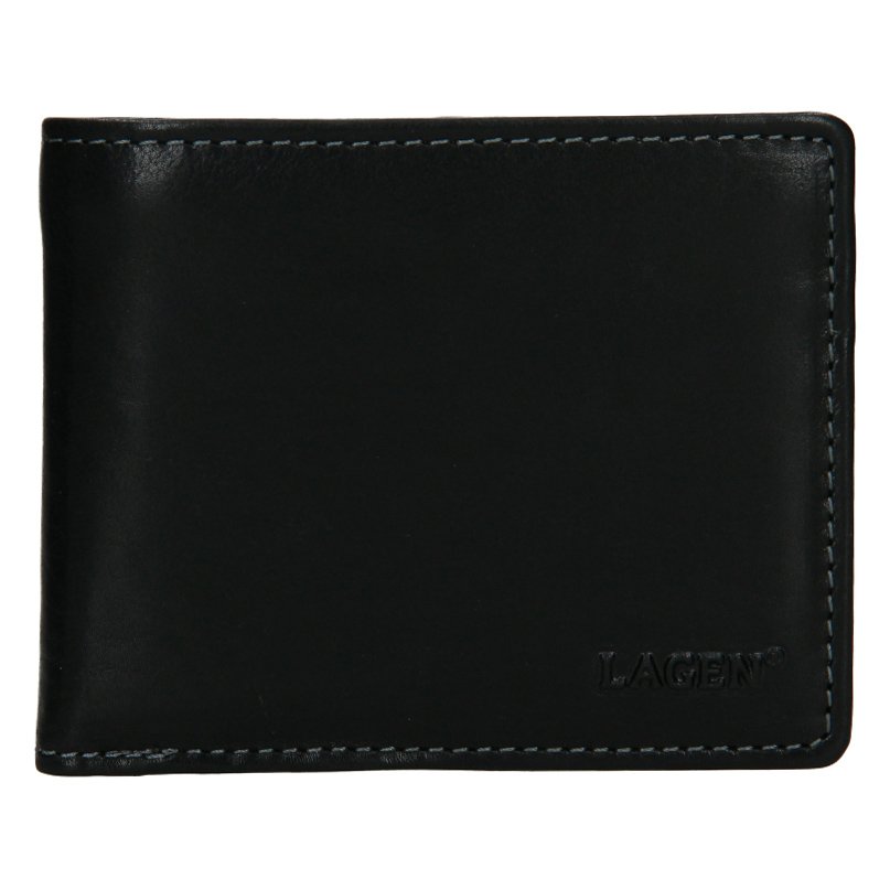 Lagen W-8120 černá pánská kožená peněženka