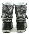 American Club 05-19 maskáčové černo šedé dětské sněhule | ARNO.cz - obuv s tradicí