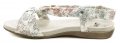 Jana 8-28164-24 bílé květované dámské sandály šíře H | ARNO.cz - obuv s tradicí