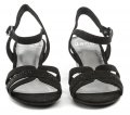 Jana 8-28361-24 černé dámské sandály na podpatku šíře H | ARNO.cz - obuv s tradicí