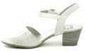 Jana 8-28365-24 bílé dámské sandály na podpatku šíře H | ARNO.cz - obuv s tradicí