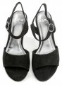 Jana 8-28365-24 černé dámské sandály na podpatku šíře H | ARNO.cz - obuv s tradicí